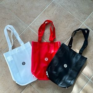 Set of 3 Lululemon Small Reusable Solid Colors Bags